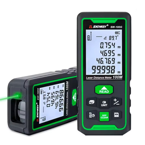 Máy Đo Khoảng Cách Laser Sndway SW-100G đo xa 100m Tia Xanh